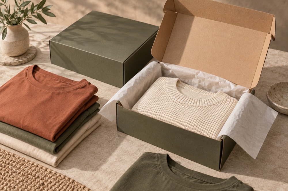 Apparel & Clothing Packaging Boxes — structure and style inspiration scene