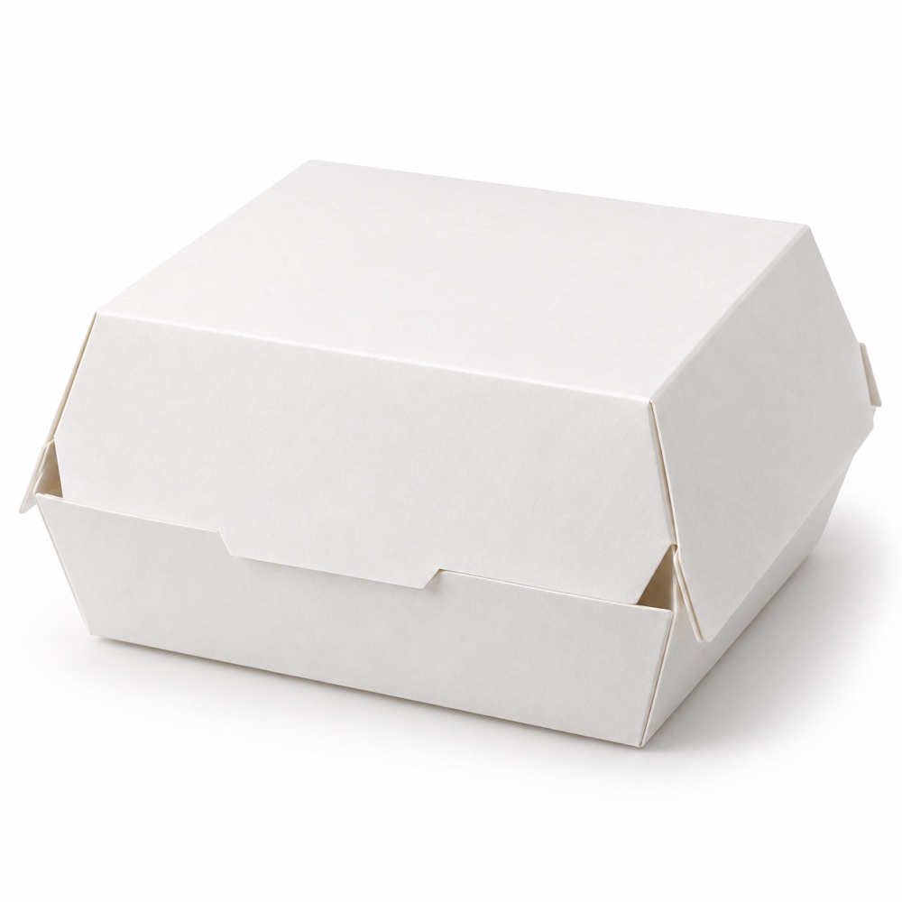 Food-Grade White Kraft Paper Folding Box with Greaseproof Barrier