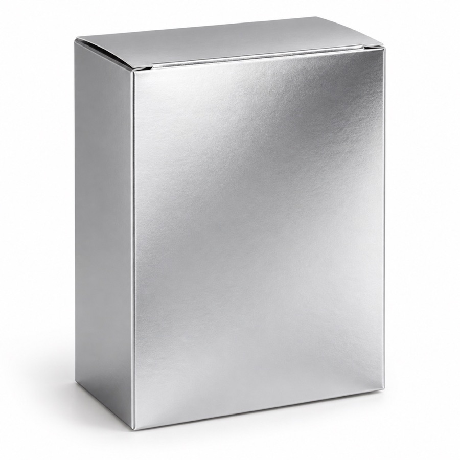 Reverse Tuck End Silver Foil Cardboard Packaging Box for Health Supplements