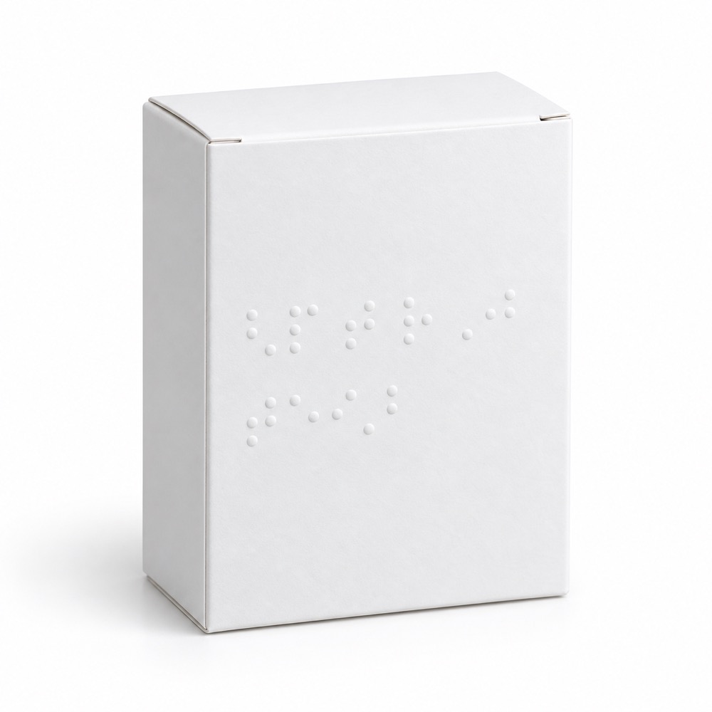 Pill & Capsule Healthcare Tuck-End Paperboard Box with Braille Embossing