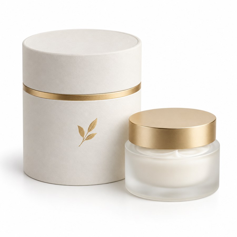 Eco-Friendly Cosmetic Paper Tube Box with Lid